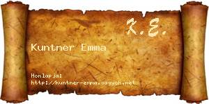 Kuntner Emma névjegykártya