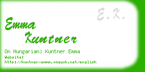 emma kuntner business card